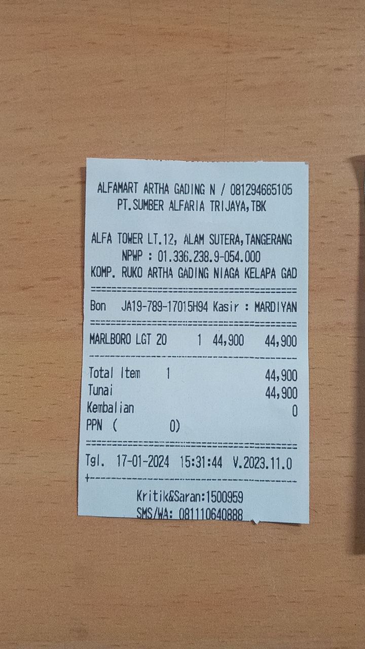 Receipt