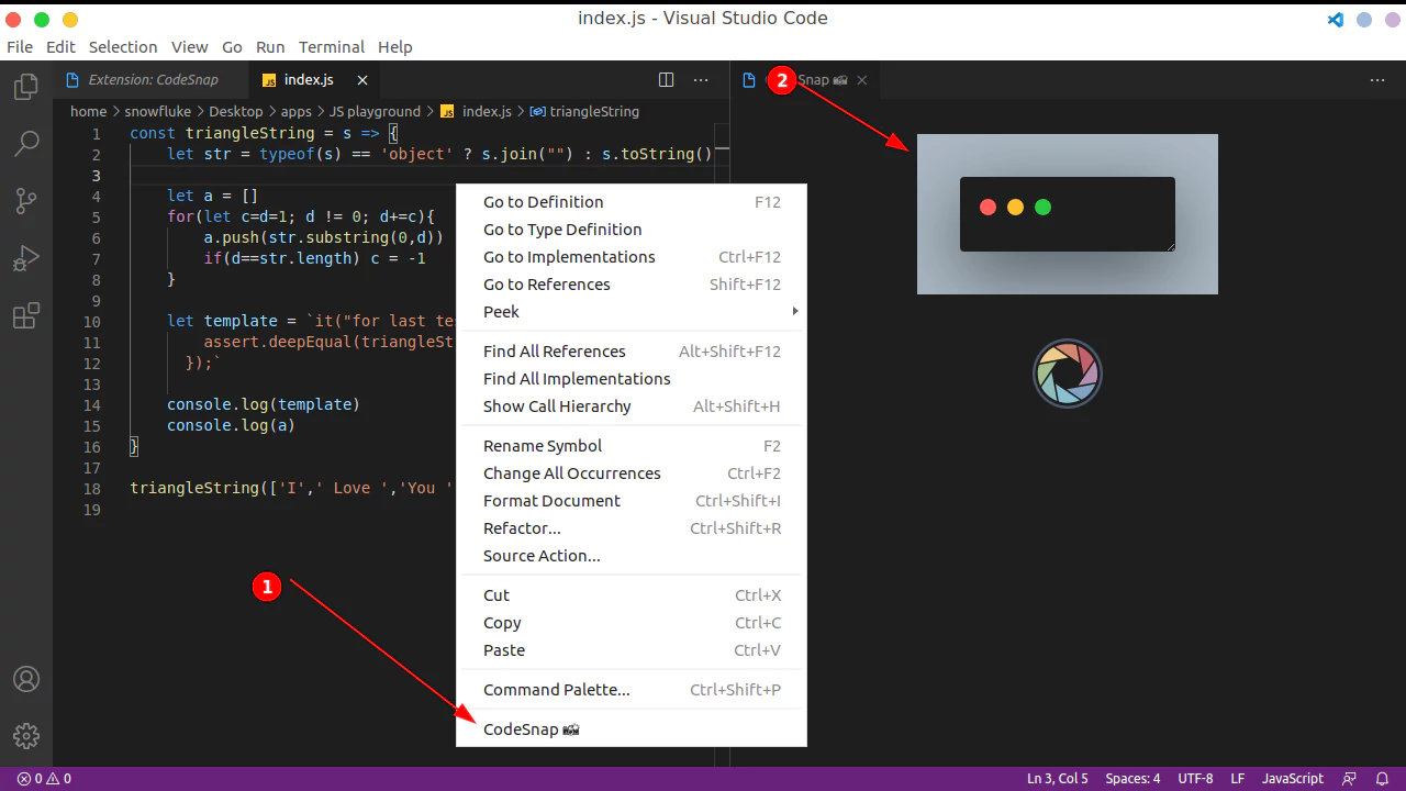 Cara Membuat Screenshot Kode Keren di VSCode | Awal Ariansyah