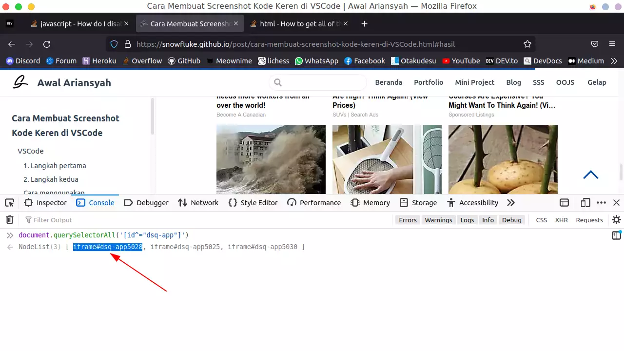 Disqus Element Query